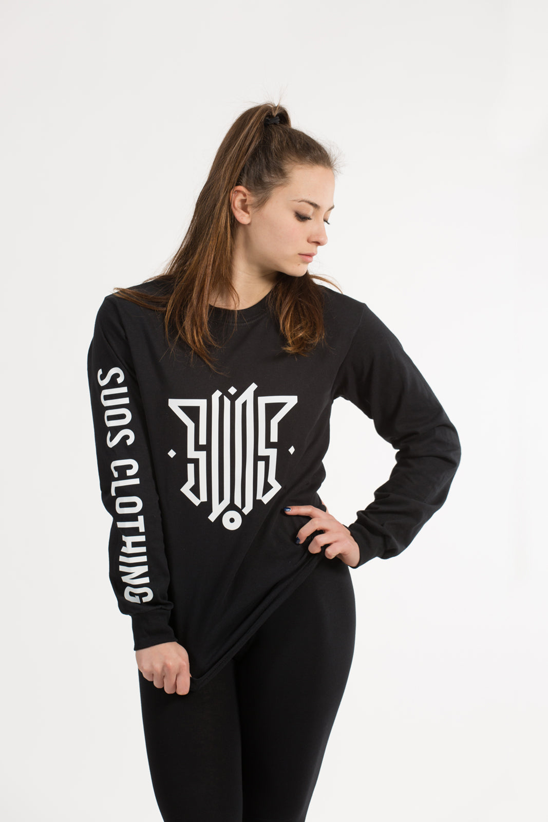 suos clothing abbigliamento streetwear black long sleeves